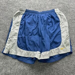 Nike Running Shorts Men's Size L Blue Gray Athletic Gym Workout Zip Pocket